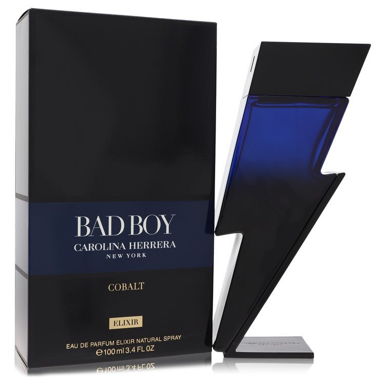 Bad Boy Cobalt Elixir by Carolina Herrera – Electric Woody Men's Eau de Parfum | Juniper, Leather & Amber | 3.4 oz EDP