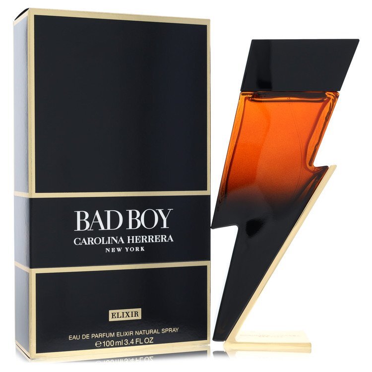 Bad Boy Elixir by Carolina Herrera – Intense Woody Men's Eau de Parfum | Cardamom, Leather & Dark Amber | 3.4 oz EDP