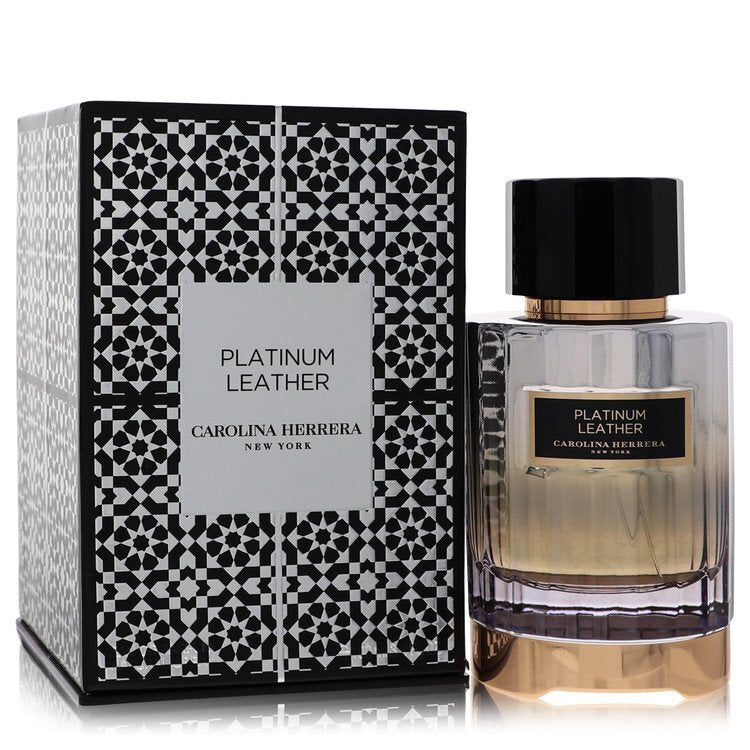 Platinum Leather by Carolina Herrera – Smoky Leather Unisex Eau de Parfum | Leather, Vetiver & Amber | 3.4 oz EDP