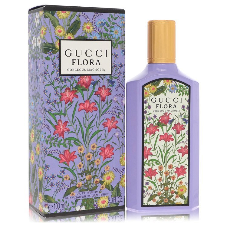 Flora Gorgeous Magnolia by Gucci – Chypre Floral Women's Eau de Parfum | Magnolia, Dewberry & Musk | 3.3 oz EDP