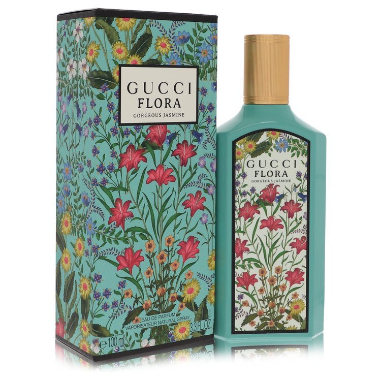 Flora Gorgeous Jasmine by Gucci – Radiant Floral Women's Eau de Parfum | Jasmine, Mandarin & Sandalwood | 3.3 oz EDP