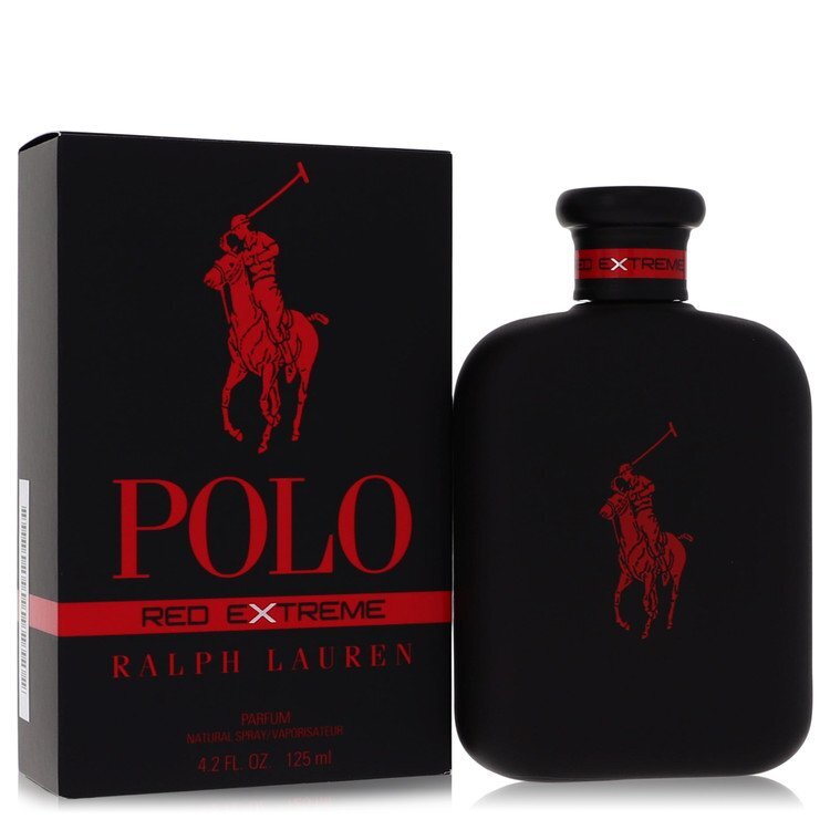Polo Red Extreme by Ralph Lauren – Intense Woody Men's Eau de Parfum | Lava Rock, Saffron & Amber | 4.2 oz EDP