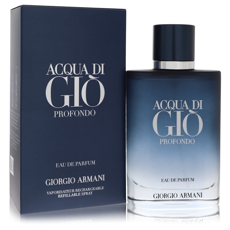 Acqua di Gio Profondo by Giorgio Armani – Aquatic Woody Men's Eau de Parfum | Refillable | Marine, Bergamot & Patchouli | 3.3 oz EDP