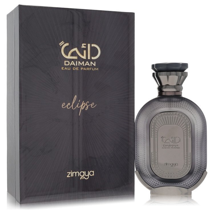 Afnan Zimaya Daiman Eclipse Eau de Parfum | Dark Oud Leather Saffron Amber Musk | Unisex 3.4 oz
