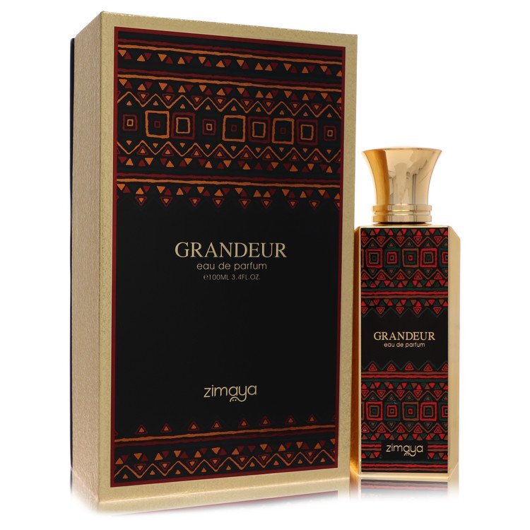 Afnan Zimaya Grandeur Eau de Parfum | Woody Aromatic Oud Amber Musk Sandalwood Vetiver | Unisex 3.4 oz