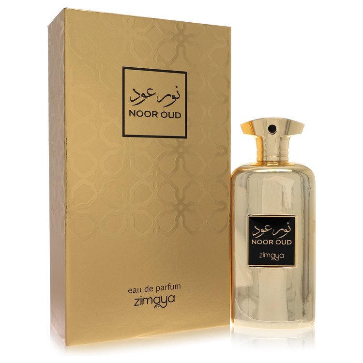 Afnan Zimaya Noor Oud Eau de Parfum | Oud Rose Saffron Sandalwood Musk Amber | Unisex 3.4 oz