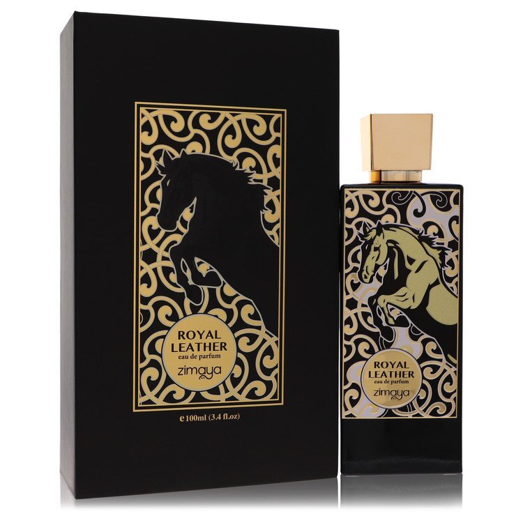 Zimaya Royal Leather by Afnan – Regal Leather Unisex Eau de Parfum | Leather, Oud & Royal Amber | 3.4 oz EDP