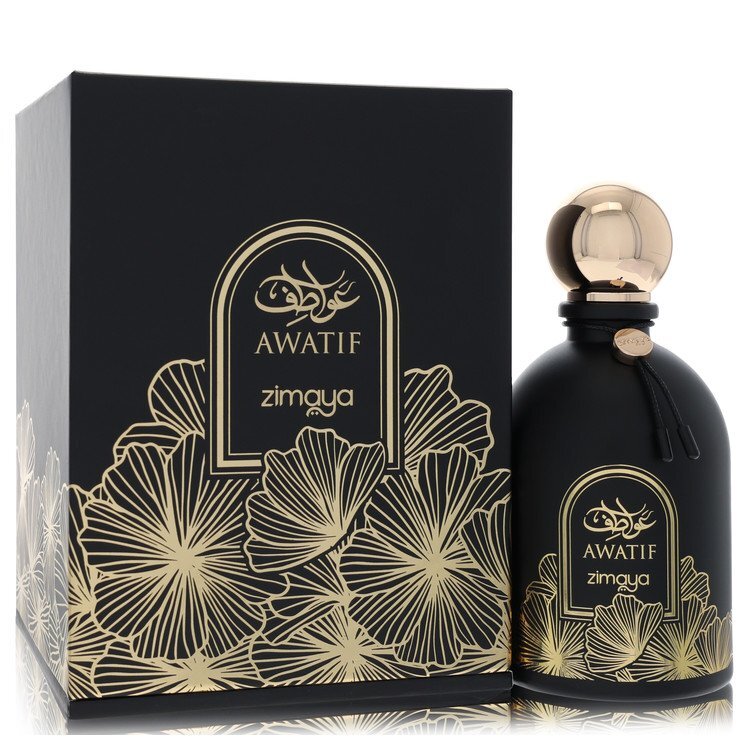 Zimaya Awatif Black by Afnan – Dark Floral Women’s Eau de Parfum | Black Rose, Oud & Dark Musk | 3.4 oz EDP