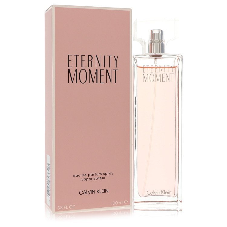 Eternity Moment by Calvin Klein – Oriental Floral Women's Eau de Parfum | Asian Fruits, Raspberry & Musk | 3.4 oz EDP