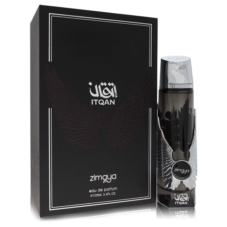 Zimaya Itqan Noir by Afnan – Dark Perfection Unisex Eau de Parfum | Black Oud, Saffron & Dark Amber | 3.4 oz EDP