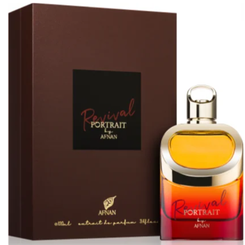 Afnan Portrait Revival by Afnan – Amber Spicy Unisex Eau de Parfum | Saffron, Praline & Dark Chocolate | 3.4 oz EDP