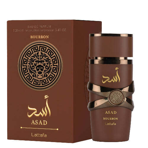 Lattafa Asad Bourbon by Lattafa – Spicy Oriental Men's Eau de Parfum | Lavender, Cacao & Bourbon Vanilla | 3.4 oz EDP