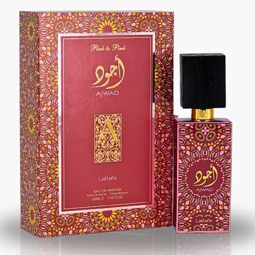 Lattafa Ajwad Pink to Pink by Lattafa – Fruity Floral Women's Eau de Parfum | Guava, Rose & Vanilla | 2.0 oz EDP