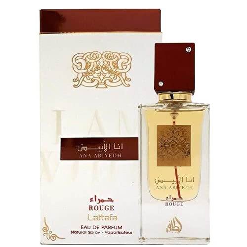 Lattafa Ana Abiyedh Rouge by Lattafa – Spicy Amber Unisex Eau de Parfum | Saffron, Jasmine & Ambergris | 2.0 oz EDP