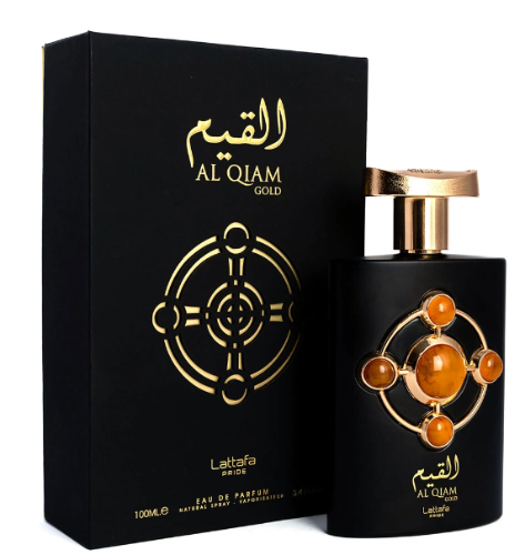 Lattafa Pride Al Qiam Gold by Lattafa – Smoky Oud Unisex Eau de Parfum | Saffron, Leather & Amber | 3.4 oz EDP