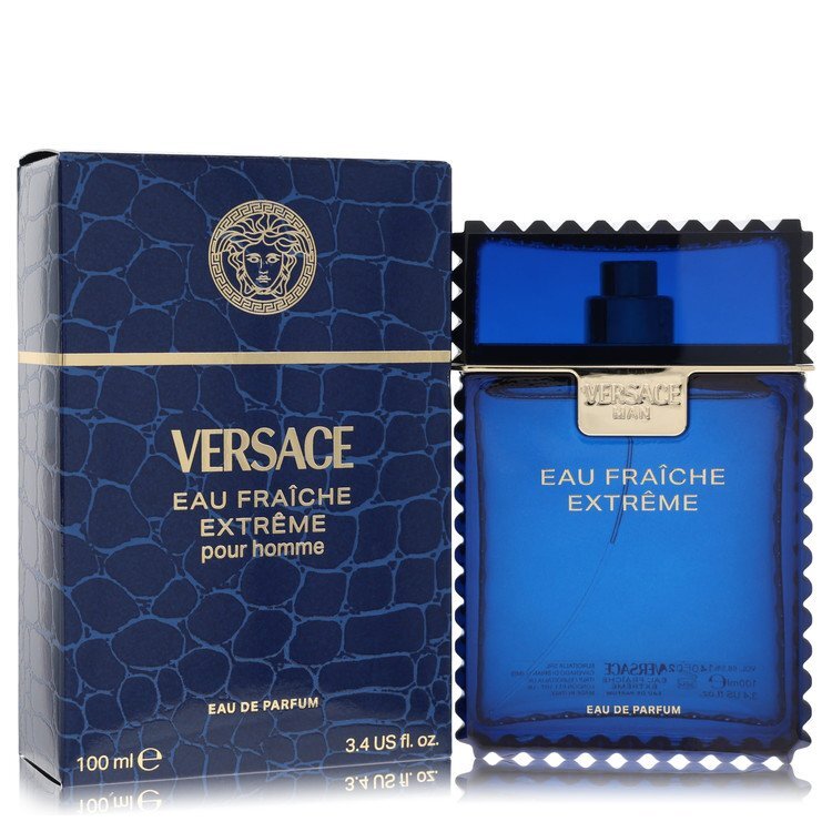 Versace Man Eau Fraiche Extreme Eau De Parfum Spray 3.4 oz for Men | Fresh Aquatic