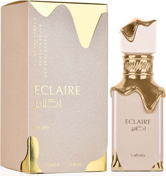 Lattafa Eclaire by Lattafa | Eau de Parfum Spray 3.4 oz Unisex | Gourmand Floral Fragrance
