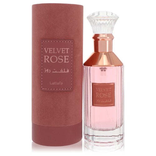 Lattafa Velvet Rose by Lattafa | Eau de Parfum Spray 3.4 oz Unisex | Floral Musky Fragrance