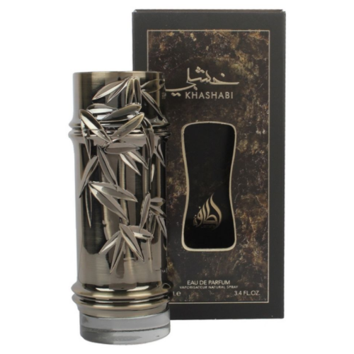 Lattafa Khashabi by Lattafa | Eau de Parfum Spray 3.4 oz Unisex | Woody Oud Fragrance