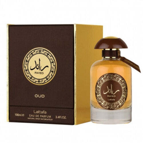 Lattafa Raed Oud by Lattafa | Eau de Parfum Spray 3.4 oz Unisex | Woody Oud Fragrance
