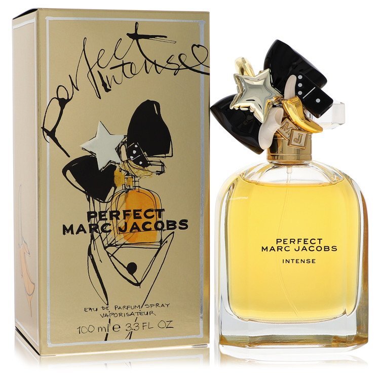 Marc Jacobs Perfect Intense by Marc Jacobs – Floral Woody Women's Eau de Parfum | Rhubarb, Iris & Sandalwood | 3.4 oz EDP