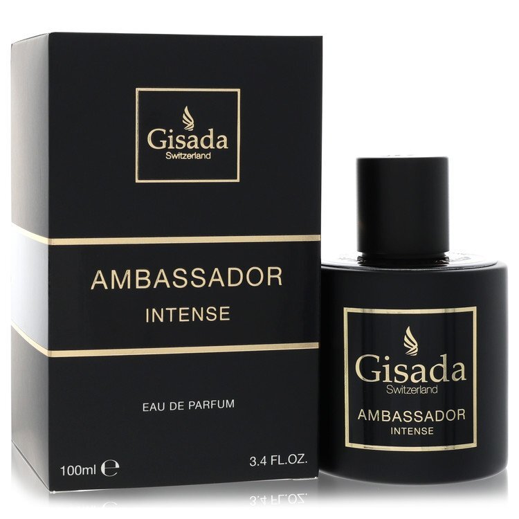 Gisada Ambassador Intense by Gisada – Woody Aromatic Men's Eau de Parfum | Bergamot, Oud & Amber | 3.4 oz EDP
