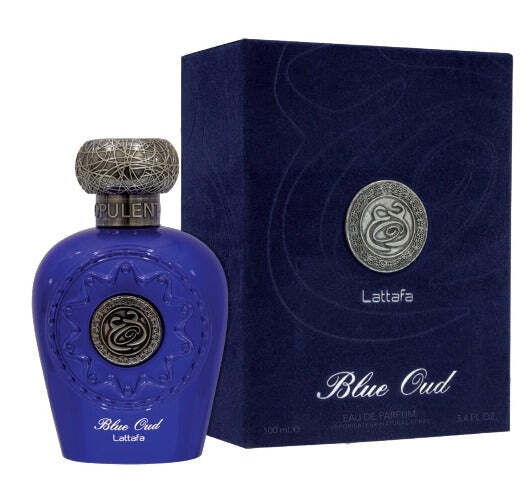 Lattafa Blue Oud by Lattafa | Eau de Parfum Spray 3.4 oz Unisex | Woody Oud Fragrance