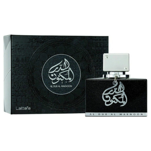 Lattafa Al Dur Al Maknoon Silver Eau de Parfum | Bergamot Apple Pineapple Birch Jasmine Leather Oakmoss Amber | Unisex 3.4 oz