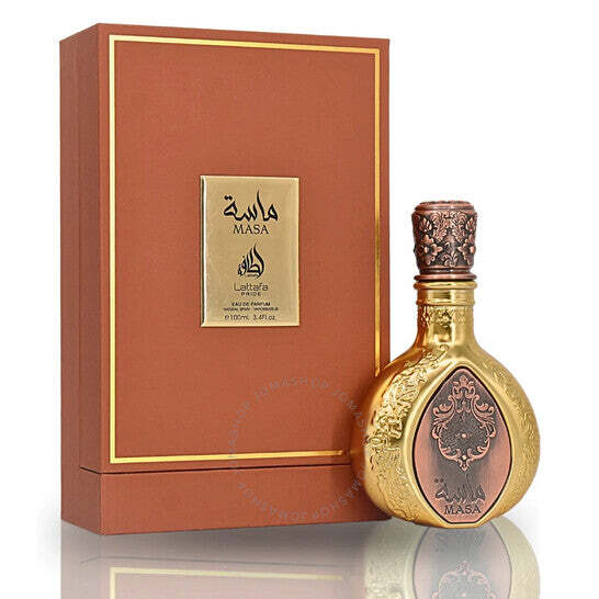 Lattafa Pride Masa Eau de Parfum | Mango Saffron Pink Pepper Osmanthus Suede Patchouli Amber | Unisex 3.4 oz
