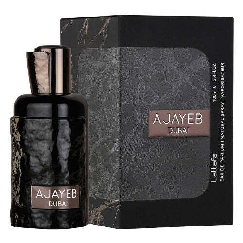 Lattafa Ajayeb Dubai Eau de Parfum | Pineapple Saffron Coffee Violet Butterscotch Sandalwood Vanilla | Unisex 3.4 oz