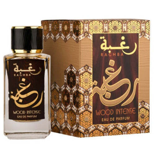 Lattafa Raghba Wood Intense by Lattafa | Eau de Parfum Spray 3.4 oz Unisex | Oriental Woody Fragrance