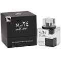 Lattafa 24 Carat White Gold Eau de Parfum | Orange Blossom Bergamot Lavender Oud Vetiver Tonka | Unisex 3.4 oz