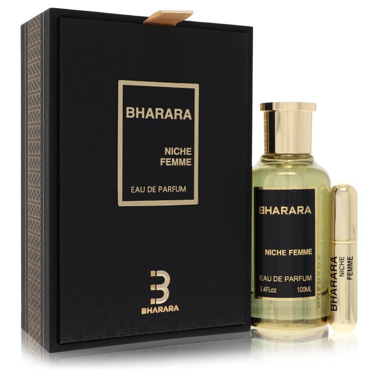 Bharara Niche Femme by Bharara Beauty – Floral Woody Women's Eau de Parfum | Bergamot, Rose & Sandalwood | 3.4 oz EDP + Travel Spray
