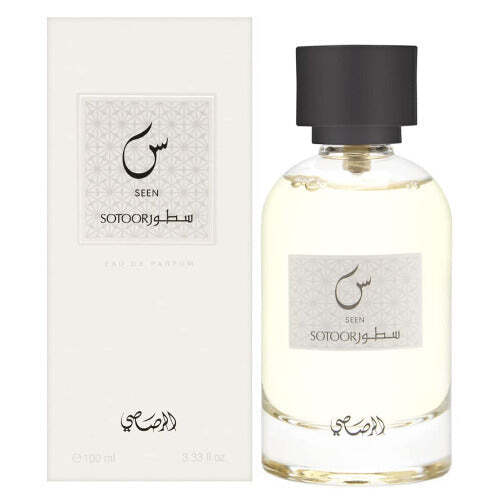 Rasasi Sotoor Seen Eau de Parfum | Fresh Fruit Lily Rose Honey Oakmoss Patchouli Vanilla | Unisex 3.3 oz