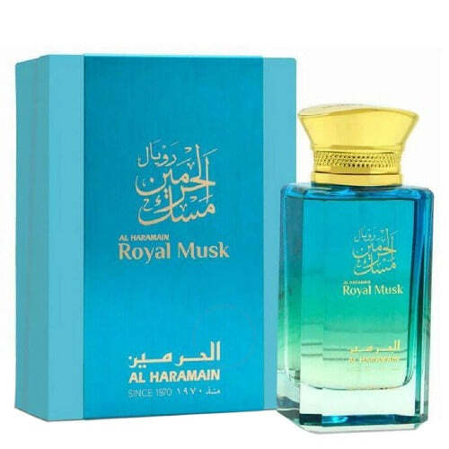 Al Haramain Royal Musk Eau de Parfum | Bergamot Pepper Ylang-Ylang Jasmine Lily Musk Beeswax | Unisex 3.4 oz