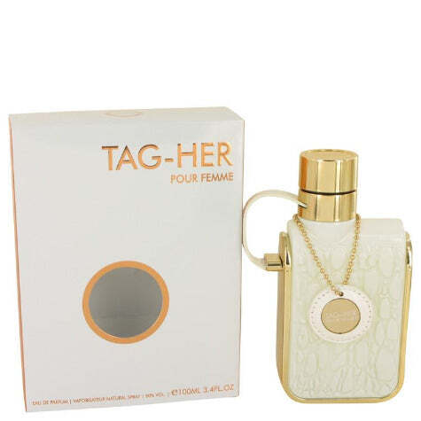 Armaf Tag Her Eau de Parfum | Pink Pepper Iris Jasmine Rose Vanilla Caramel | Women 3.4 oz