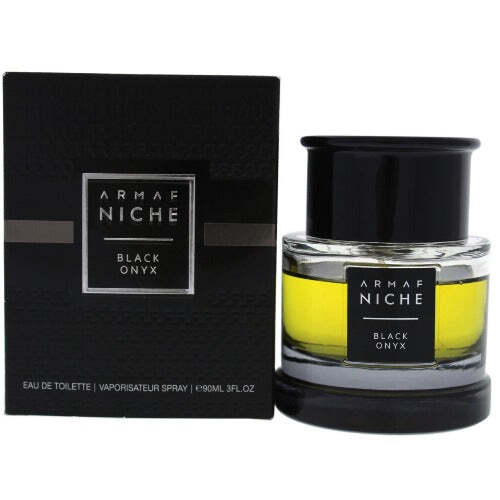 Armaf Niche Black Onyx Eau de Parfum | Cardamom Cinnamon Oud Rose Amber Patchouli | Men 3.4 oz