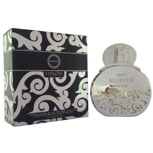 Armaf Marjan Silver Eau de Parfum | Bergamot Grapefruit Ginger Cedar Sandalwood Vetiver | Men 3.4 oz