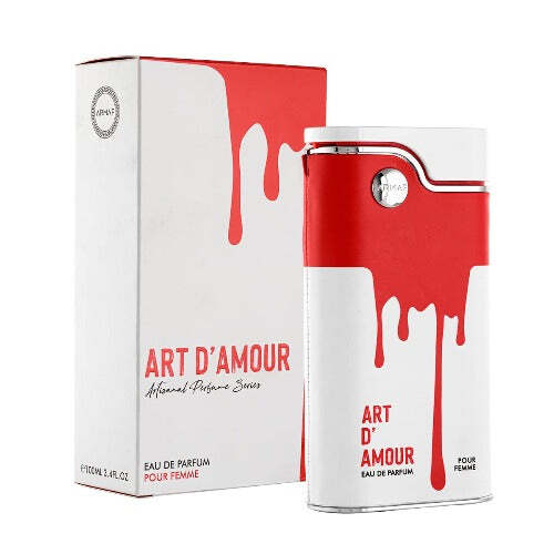 Armaf Art D'Amour Eau de Parfum | Rose Jasmine Lychee Patchouli Vanilla | Women 3.4 oz