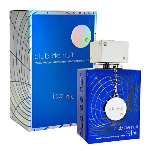 Armaf Club de Nuit Blue Iconic by Armaf | Eau de Parfum Spray 3.6 oz Men | Aromatic Woody Fragrance