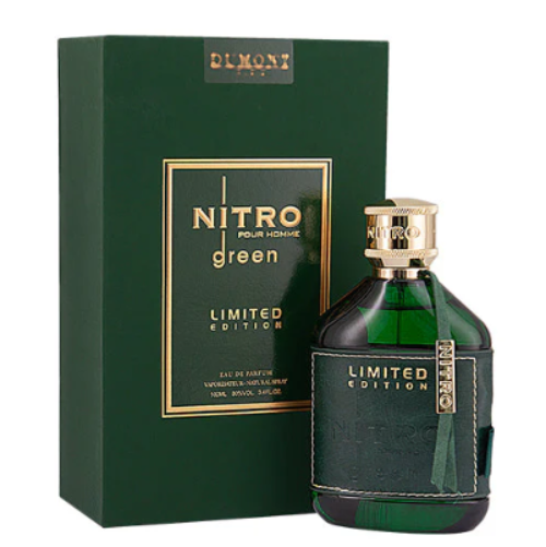 Dumont Nitro Green Limited Edition Eau De Parfum Spray for Men – Fougère, Vanilla & Violet – 3.4 oz EDP