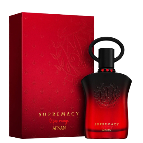 Supremacy Tapis Rouge by Afnan – Fruity Floral Unisex Eau de Parfum | Black Cherry, Rose & Vetiver | 3.4 oz EDP