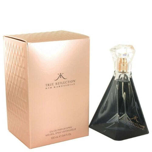 Kim Kardashian True Reflection by Kim Kardashian – Floral Fruity Women's Eau de Parfum | Peach, Orchid & Patchouli | 3.4 oz EDP