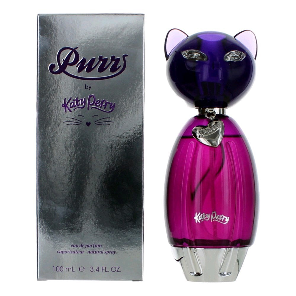 Purr by Katy Perry – Playful Floral Women's Eau de Parfum | Peach, Jasmine & Sandalwood | 3.4 oz EDP