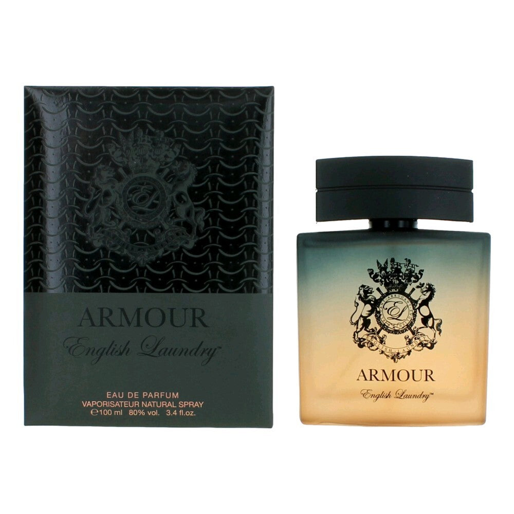 English Laundry Armour by English Laundry – Aromatic Floral Men's Eau de Parfum | Lavender, Rose & Oakmoss | 3.4 oz EDP