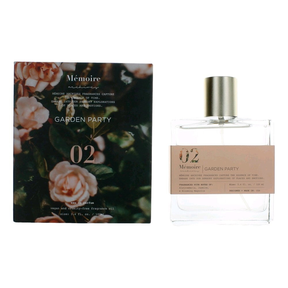 Memoire Archives Garden Party by Memoire Archives – Fresh Floral Unisex Eau de Parfum | Rose, Peony & Green Leaves | 3.4 oz EDP