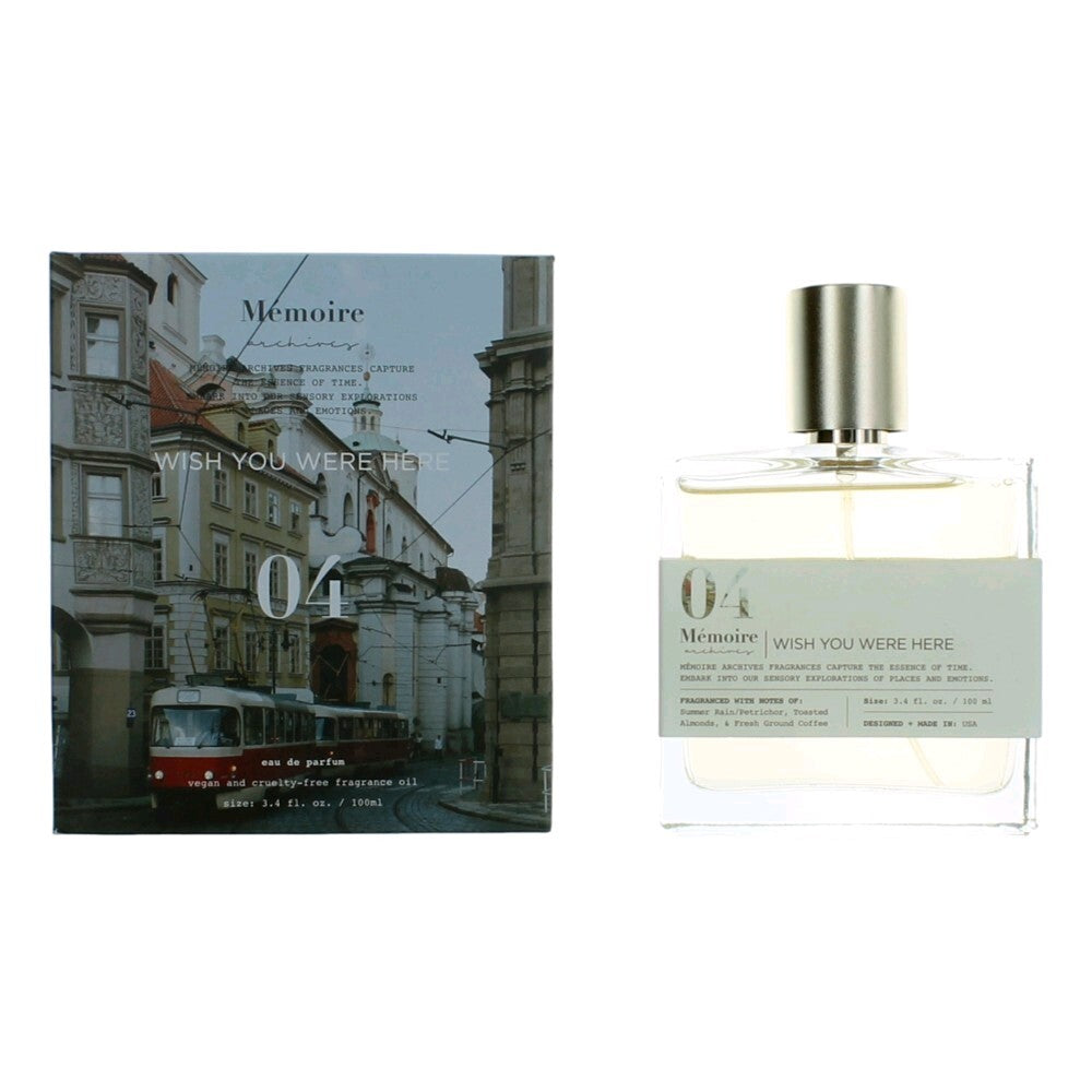 Memoire Archives Wish You Were Here by Memoire Archives – Warm Woody Unisex Eau de Parfum | Amber, Sandalwood & Musk | 3.4 oz EDP