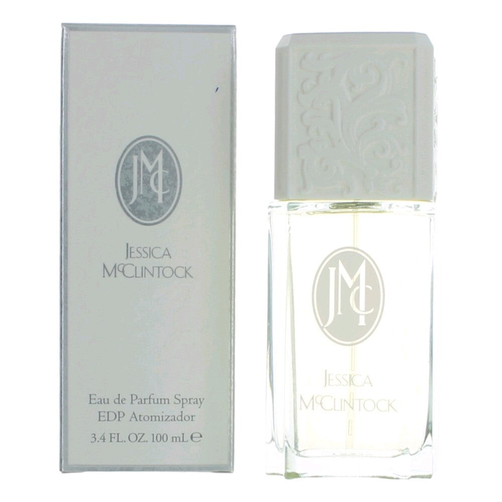 Jessica McClintock by Jessica McClintock – Romantic Floral Women's Eau de Parfum | Rose, Jasmine & Warm Woods | 3.4 oz EDP