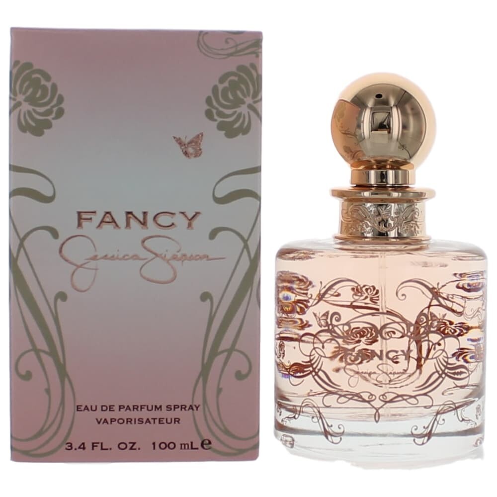 Jessica Simpson Fancy by Jessica Simpson – Fruity Floral Women's Eau de Parfum | Apricot, Gardenia & Vanilla | 3.4 oz EDP